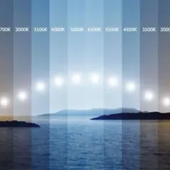 La luce daylight, dal tramonto all'alba, mostra il suo significato cromatico con diverse temperature Kelvin.