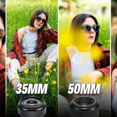 Confronto focali: 24mm, 35mm, 50mm, 84mm. L'obiettivo 50mm a cosa serve? Ottimo per ritratti con sfondo sfocato.