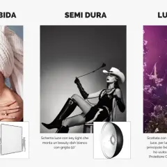 La **luce dura** crea un'atmosfera drammatica in questa immagine con una modella in un ambiente fantasy.