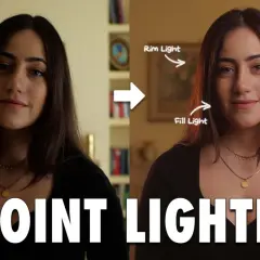 Prima e dopo: una ragazza illuminata con 3 punti luce. Il fill light ammorbidisce le ombre, creando un effetto più professionale.