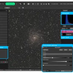 Interfaccia di Affinity Photo con strumento "Tone Stretch Adjustment" attivo, utile per una recensione dettagliata.