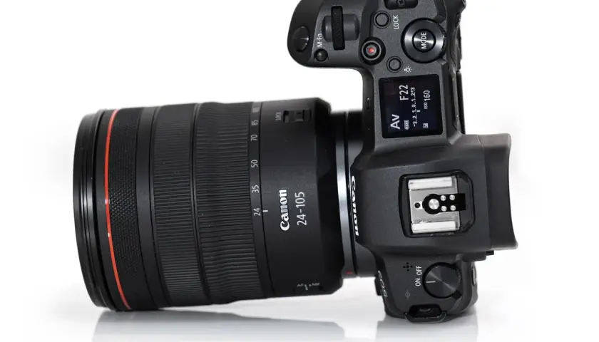 La Canon R9 con obiettivo 24-105mm, pronta per catturare ogni dettaglio.