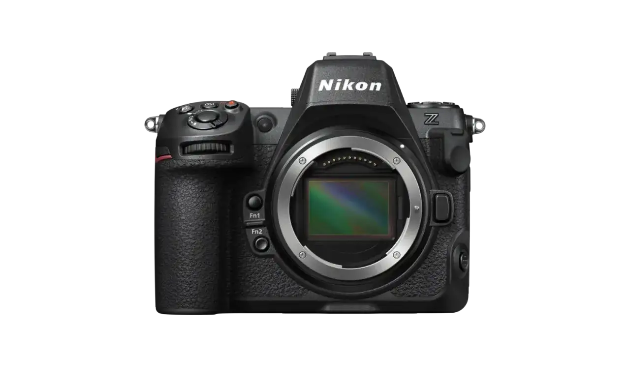 Nikon Z8: il sensore e i pulsanti Fn1/Fn2 evidenziano le sue caratteristiche avanzate.