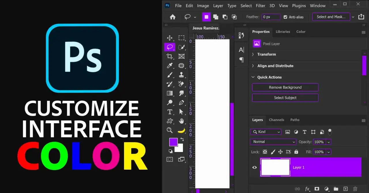 Personalizza i colori di Photoshop per un'interfaccia unica.